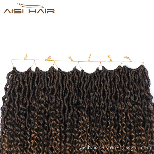 Aisi Hair Wholesale Passion Twist Crochet Braids Hair Ombre Brown Color Loose Wave Braids Hairpieces Extensions For Black Women